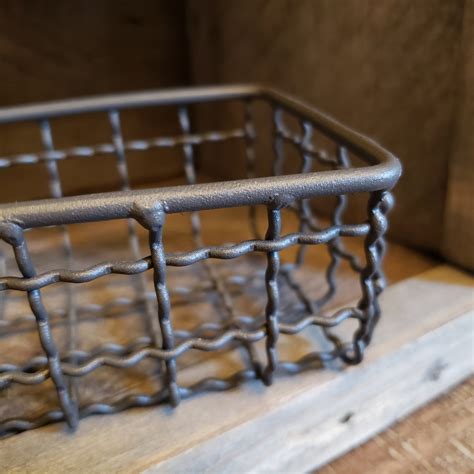 Wire Basket Farmhouse Metal Basket Rustic Country Decor - Etsy