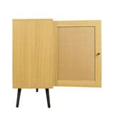 Resenkos Mid-Century Modern Wood Kitchen Buffet Sideboard, Entryway Serving Storage Cabinet, Oak ...