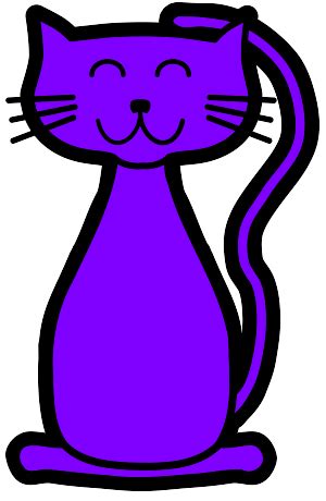 Purple Cat Clip Art at Clker.com - vector clip art online, royalty free & public domain