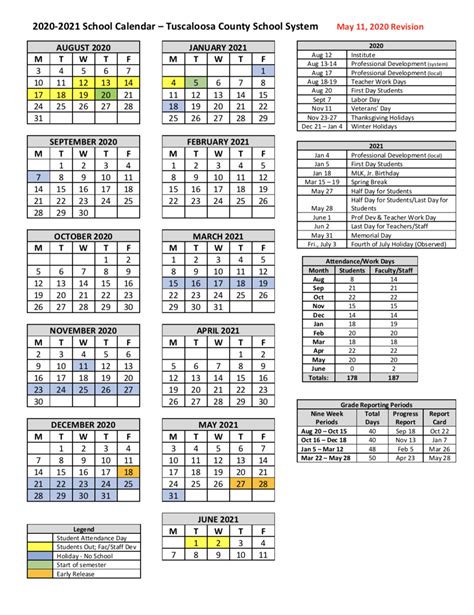 Tuscaloosa City Schools Calendar 2024-25 - Janeen Noelyn