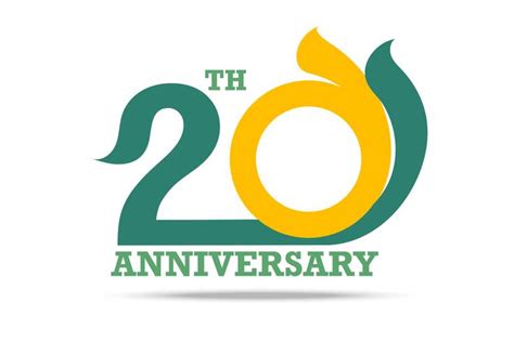 20 th anniversary logo and sign on white background 535701 Vector Art at Vecteezy