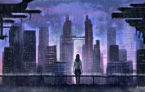 Anime City Rain Wallpapers - 4k, HD Anime City Rain Backgrounds on ...