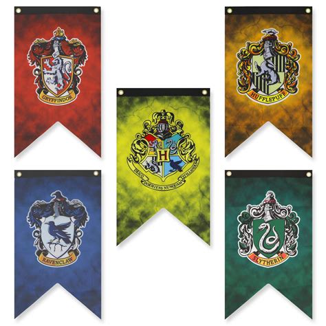 Buy Harry Potter House Wall Banners - 30" x 20" Hogwarts House Flags ...