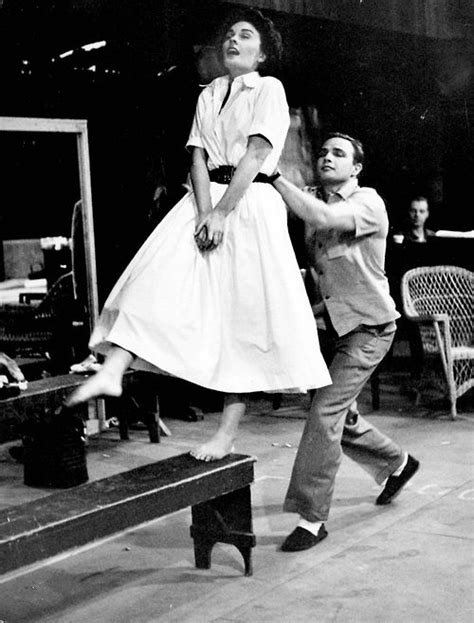 Marlon Brando & Jean Simmons practicing on the set of Guys and Dolls (1955). | Marlon brando ...