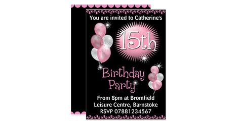 15th Birthday Party Invitation | Zazzle