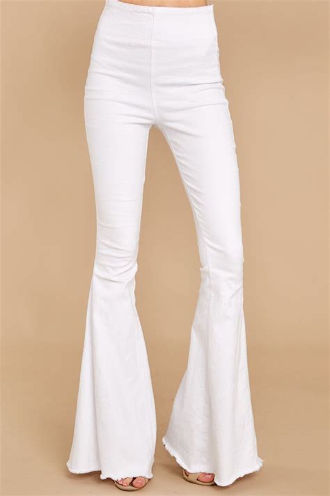 Stylish White Flare Leg Jeans - White Denim Bell Bottoms - Pants - $62 ...