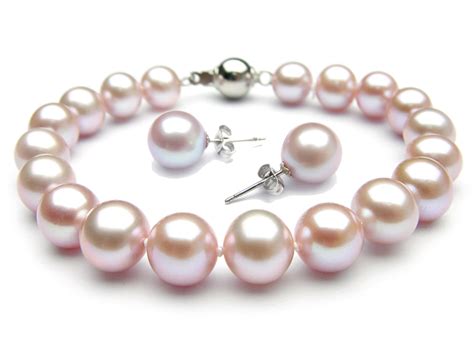 Lavender Freshwater Pearl Jewelry Set, 8-9mm AAA - Pearl Jewelry Sets - Pearl Hours