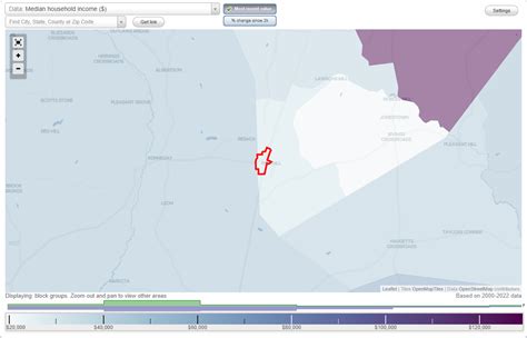 Pink Hill, North Carolina (NC) income map, earnings map, and wages data