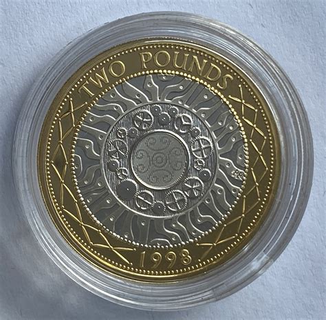 1998 Silver Proof Two Pounds - M J Hughes Coins