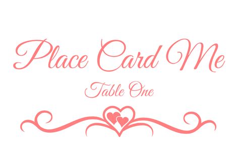 Table Place Card Template Free Download