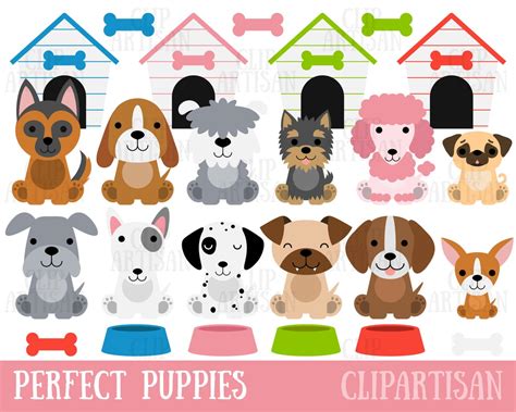 Dog Clipart, Puppies, Puppy Dog, Cute Dogs - Etsy