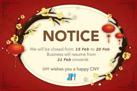 CNY Closure - DPF