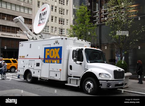 A Fox News Channel satellite truck on the streets of Manhattan, New York Stock Photo - Alamy