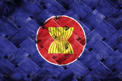 asean flag screen on wicker wood background 7921660 Stock Photo at Vecteezy