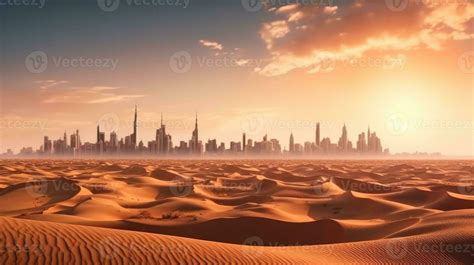 Desert in dubai city background united arab emirates beautiful sky in ...