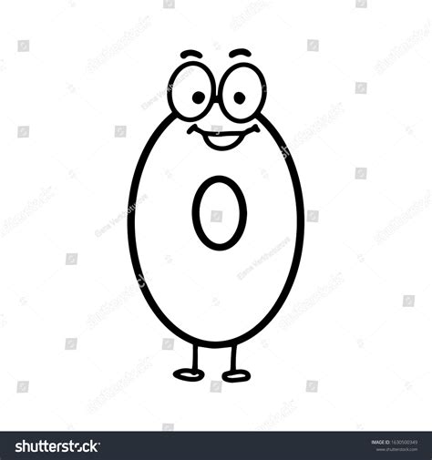 Coloring Book Number Zero On White Stock Vector (Royalty Free ...