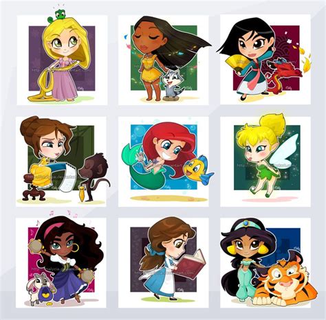 Chibi Disney Girls by Malycia.deviantart.com on @deviantART | Character Inspiration | Pinterest ...