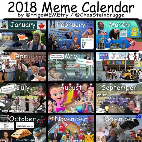 2022 Meme Calendar - Printable Calendar 2023