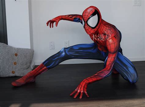 Ultimate Spider-Man Jumpsuit Spiderman Cosplay Halloween Suit Costume ...