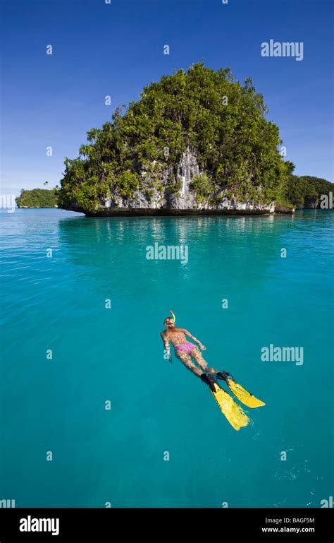 Snorkeling Rock Islands Micronesia Palau Stock Photo - Alamy