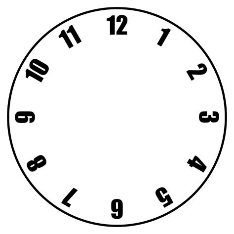 Analog Clock Face Template - ClipArt Best