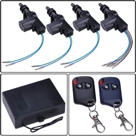 remote car starter kit: 4 Door Power Lock Conversion Kit w/ 2 Keyless Entry Remote Control Universal