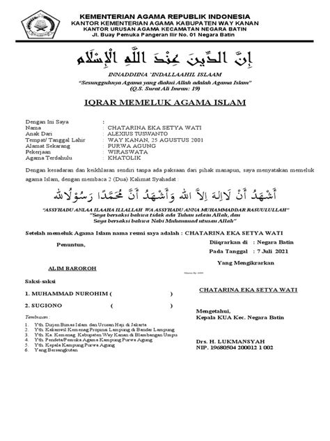 ikrar masuk islam (1) | PDF