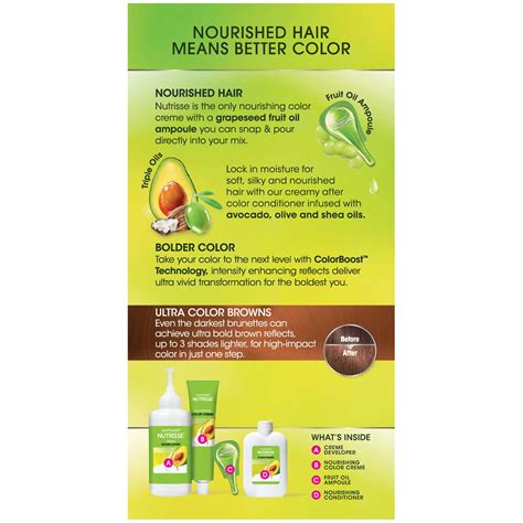 Garnier Nutrisse Ultra Color Nourishing Permanent Hair Color Cream, B4 ...