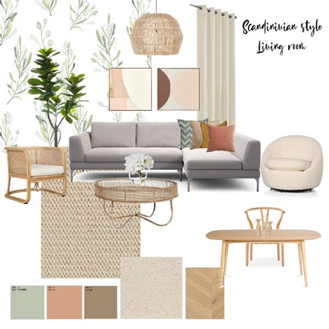 Scandinavian style living room Interior Design Mood Board by a ...