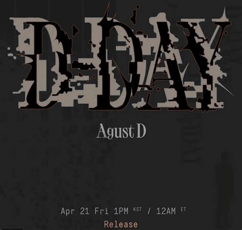 【カナルビ/アルバム全曲歌詞和訳】D-DAY：D・デイ - Agust D：アガストD（BTS:シュガ） - 歌詞和訳るび.com