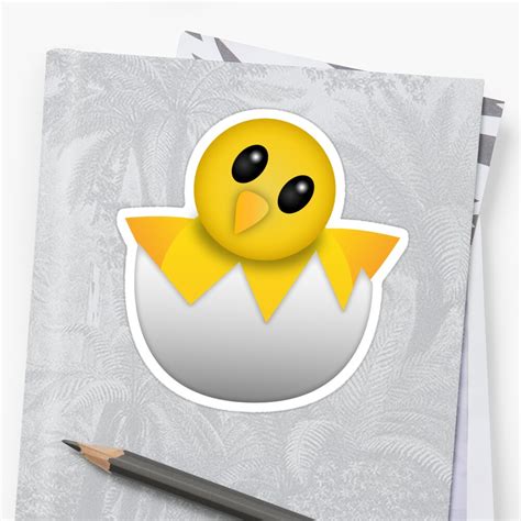 "Hatching baby chick Emoji" Stickers by DCornel | Redbubble