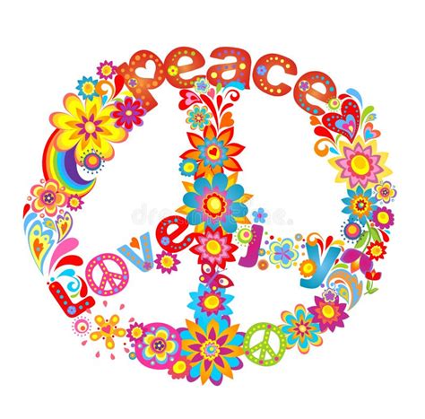 Peace flower symbol stock vector. Image of happiness - 52519644