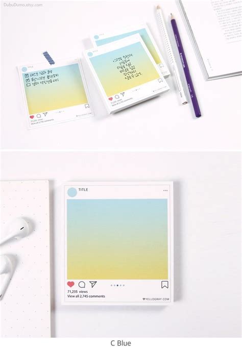 Instagram Notepad 4types / Pastel Memo Pad / Stationery / | Etsy #interiorpaintcolorsforlivin ...