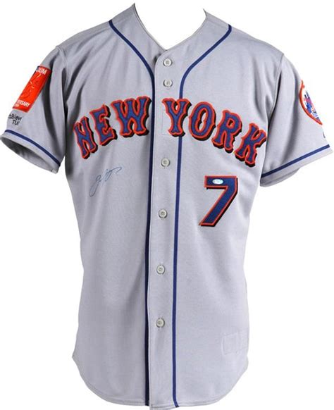 2004 Jose Reyes Autographed New York Mets Game Used Jersey