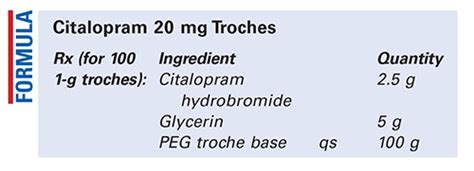 Citalopram 20 mg Troches