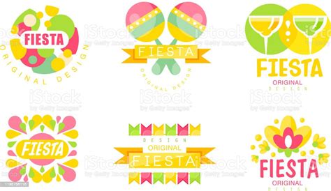 Fiesta Logo And Labels Original Design Vector Set Stock Illustration ...