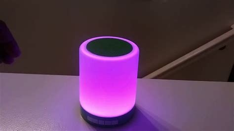 Defiant Rechargeable LED Touch Light with Bluetooth Speaker in Green - YouTube