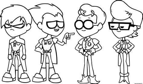 Teen Titans Go Robin Coloring page Printable