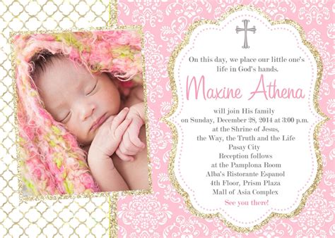 Baptism Invitations In Spanish Template