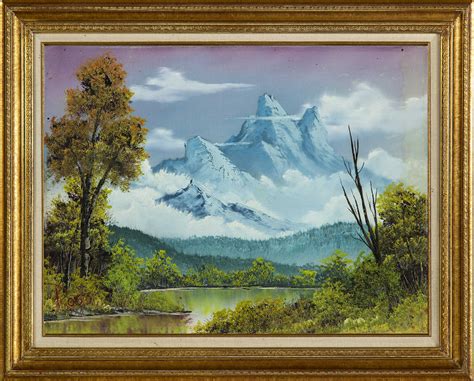 Bob Ross | Bob Ross Towering Peaks Signed Original Painting ...