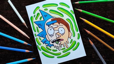 How to Draw "Rick and Morty" drippy effect drawing||Chandan Mehta Arts ...