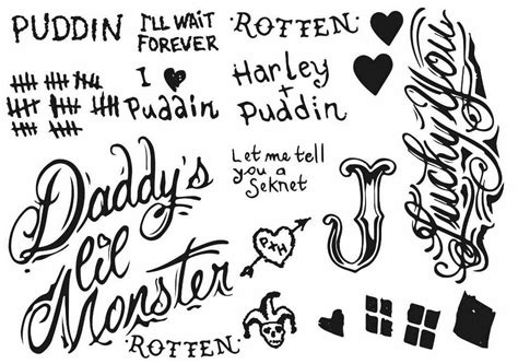 Harley Quinn Fake Tattoos A5 - Like ink