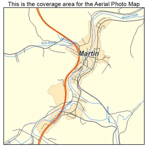 Aerial Photography Map of Martin, KY Kentucky