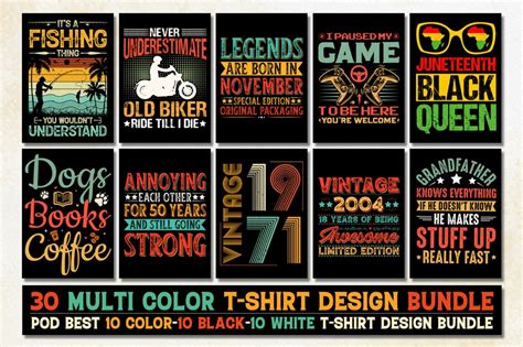 Vintage Typography T-Shirt Design Bundle - Buy t-shirt designs