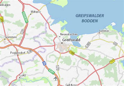 Map of Greifswald - Michelin Greifswald map - ViaMichelin