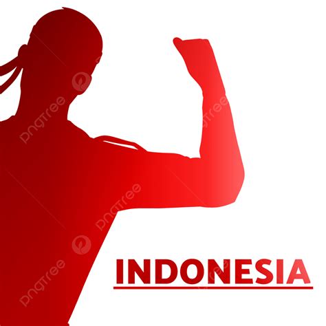 Pejuang Indonesia Hari Kemerdekaan Siluet Merah PNG ,dibujos Indonesia ...