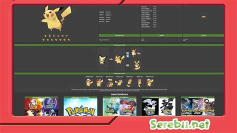 Serebii.net Pokédex Hub