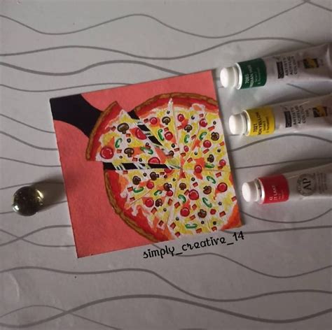 Pizza Painting | Food painting, Painting, Art journal inspiration