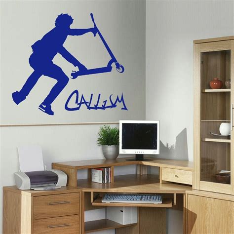 Extra Large Scooter Stunt Custom Wall Decals Vinyl Stickers Home Decor DIY Stikers For Wall ...