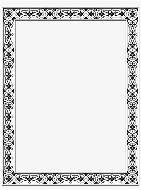 Ornamented Rectangle - Fancy Border Transparent Background - 940x1207 ...